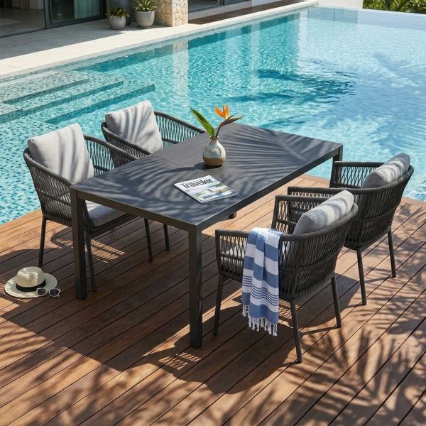 Outliv. Alicante Gartenmöbel-Set M (4 Plätze) Tisch 160x90cm
