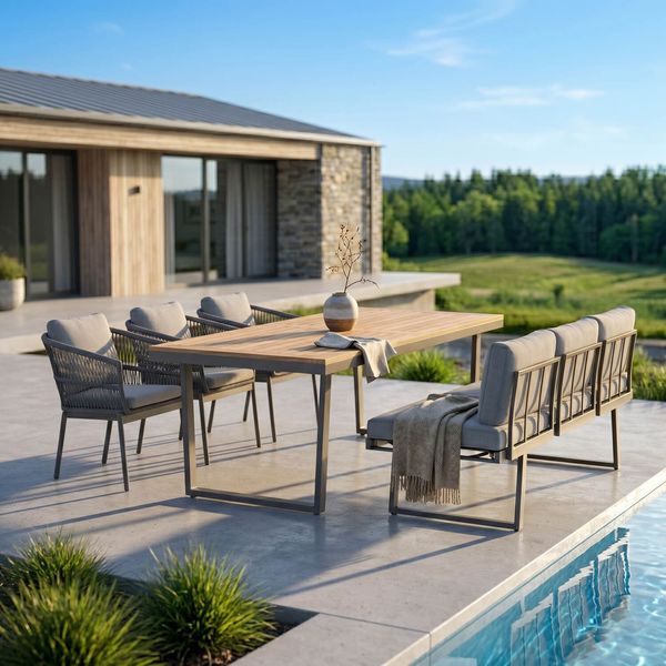 OUTLIV. Alicante Gartenmöbel-Set L (6 Plätze) Tisch 220x100cm