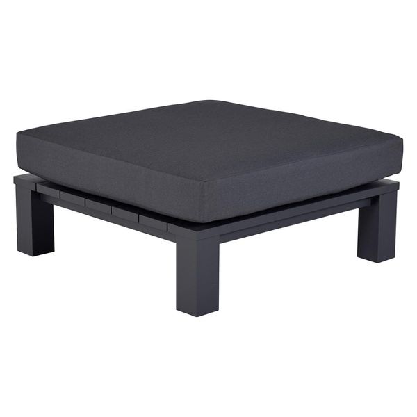 Garden Impressions Cube Loungehocker Aluminium/Kunstfaser Dunkelgrau 07564GT