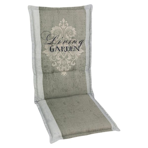 GO-DE Gartenstuhlauflage Hochlehner 50x120cm Mischgewebe Hellgrau 2975-01