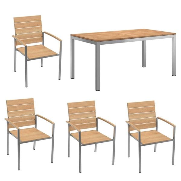 OUTLIV. Pamplona Gartenmöbel-Set M (4 Plätze) Tisch 160x90cm