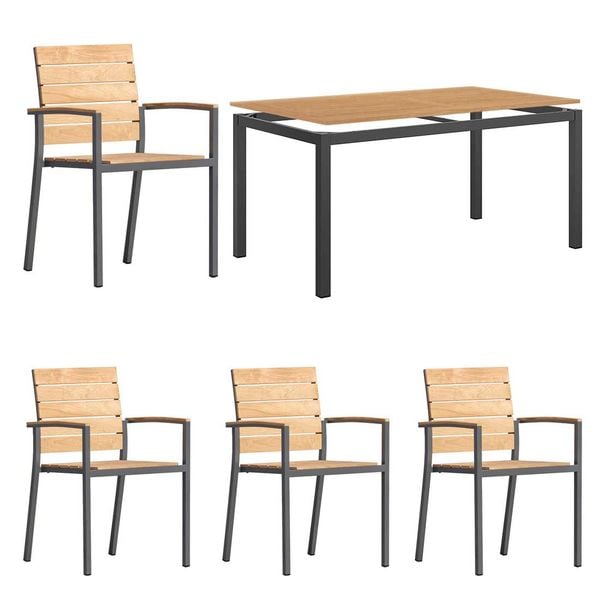 OUTLIV. Pamplona Gartenmöbel-Set M (4 Plätze) Tisch 160x90cm