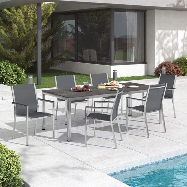 Stern Cardiff Gartenmöbel-Set L (6 Plätze) mit OUTLIV. Tisch 220x100cm