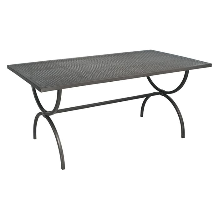 MBM Romeo Gartentisch 160x90 cm Schmiedeeisen Marone Antik Garten und