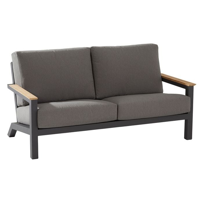 4Seasons Capitol Loungebank Aluminium/Olefin Anthrazit Garten und
