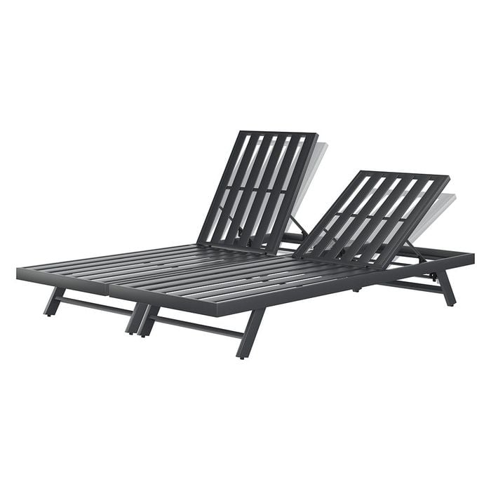 OUTLIV. Atlanta Doppelliege Aluminium/Olefin Anthrazit/Grau Garten