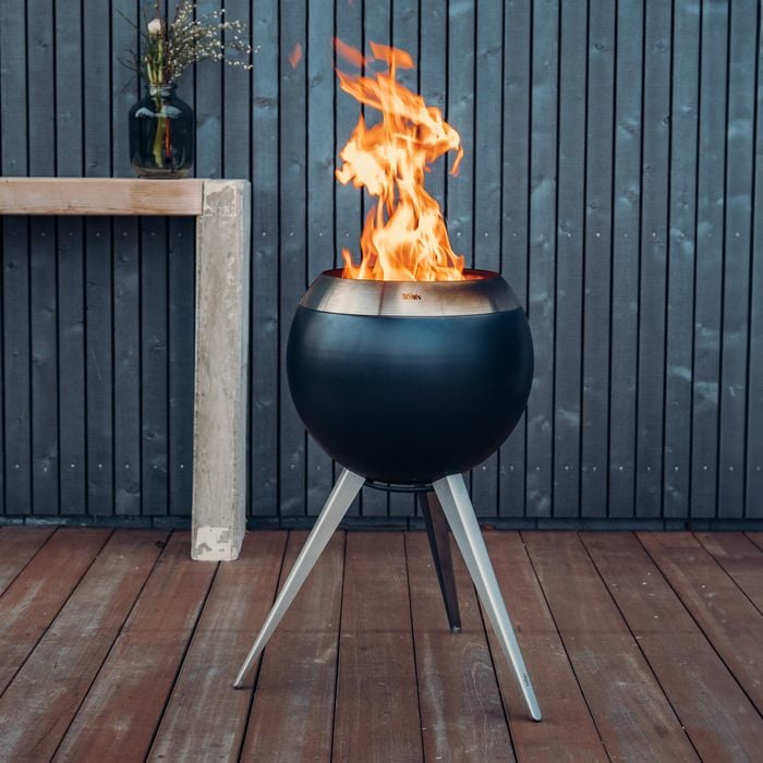 höfats MOON 45 Feuerkorb Silber/Schwarz GartenundFreizeit.de