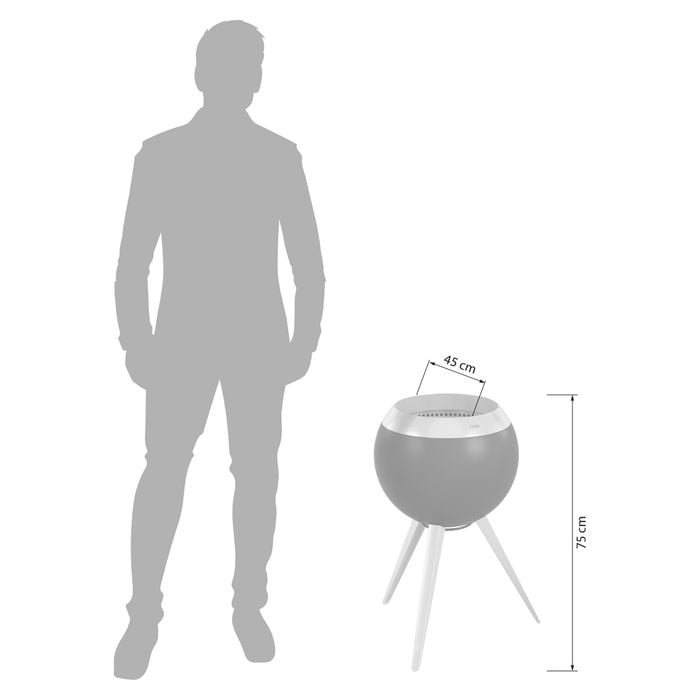 höfats MOON 45 Feuerkorb Silber/Schwarz GartenundFreizeit.de