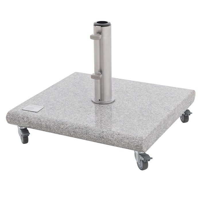 Knirps Schirmständer Granit 40 kg mit 4 Rollen Granit Hell Gartenund