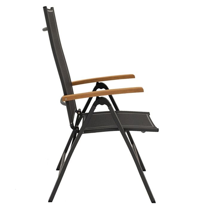 LC Garden Unicamo Klappsessel Aluminium/Textilene Anthrazit/Natur