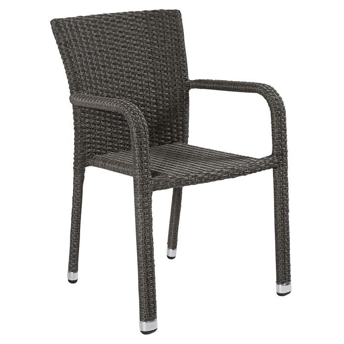 LC Garden Barcelona Stapelsessel Aluminium/Geflecht Grau Mix Garten