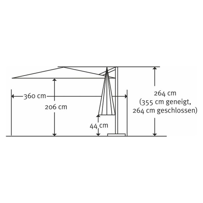Schneider Sonnenschirm Rhodos Twist 300x300 Cm - Quadratisch In Holzoptik