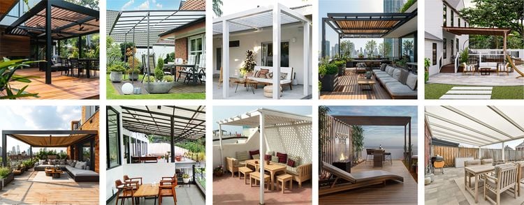Terrassenüberdachung als Wandanbau