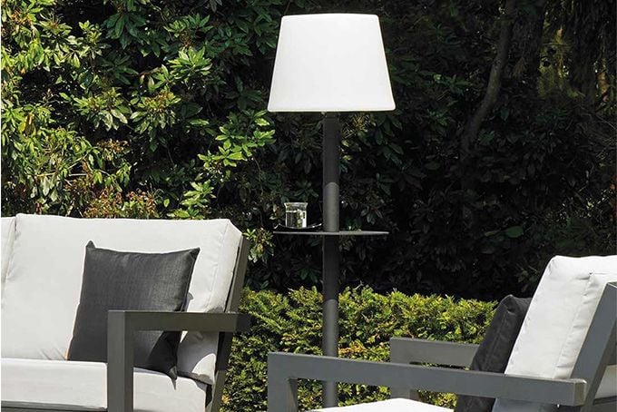 Garten Beleuchtung mit Strom Stehlampe