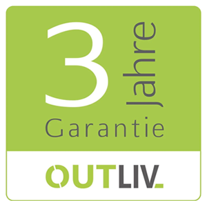 3 Jahre Garantie auf OUTLIV. 