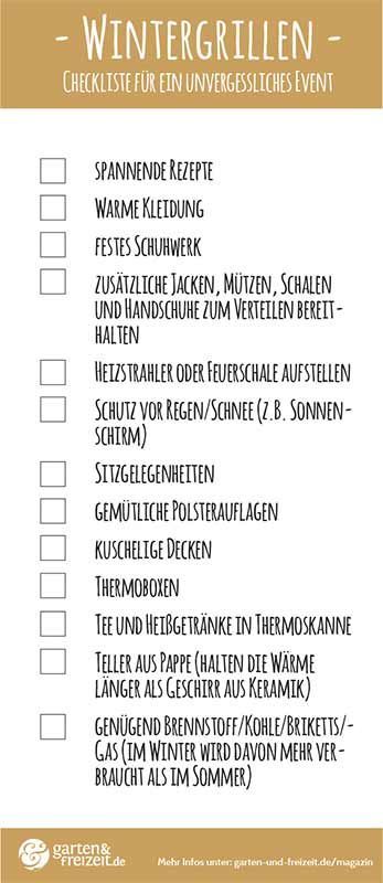 Wintergrillen Checkliste