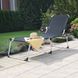 Siena Garden Sole Klappliege Aluminium/Textilene Silber/Schwarz