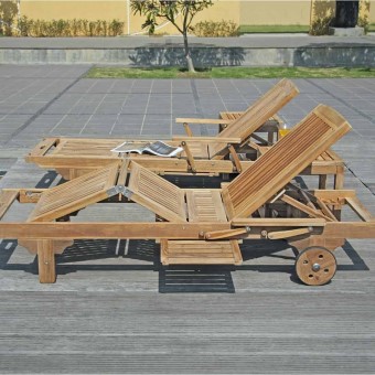 Gartenliegen aus Teak