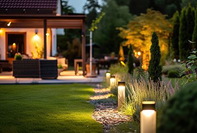 Stimmungsvolle Gartenbeleuchtung