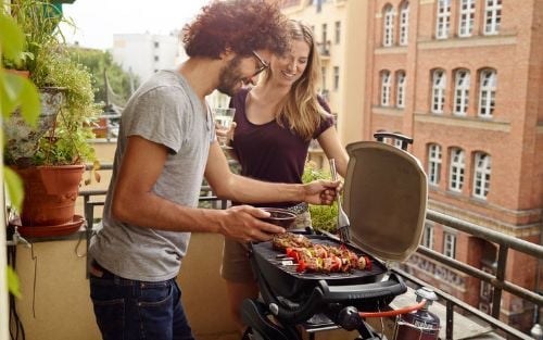 Grillen auf dem Balkon