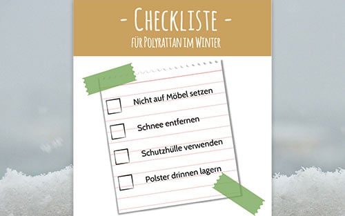 Kann man Polyrattan im Winter draußen stehen lassen?